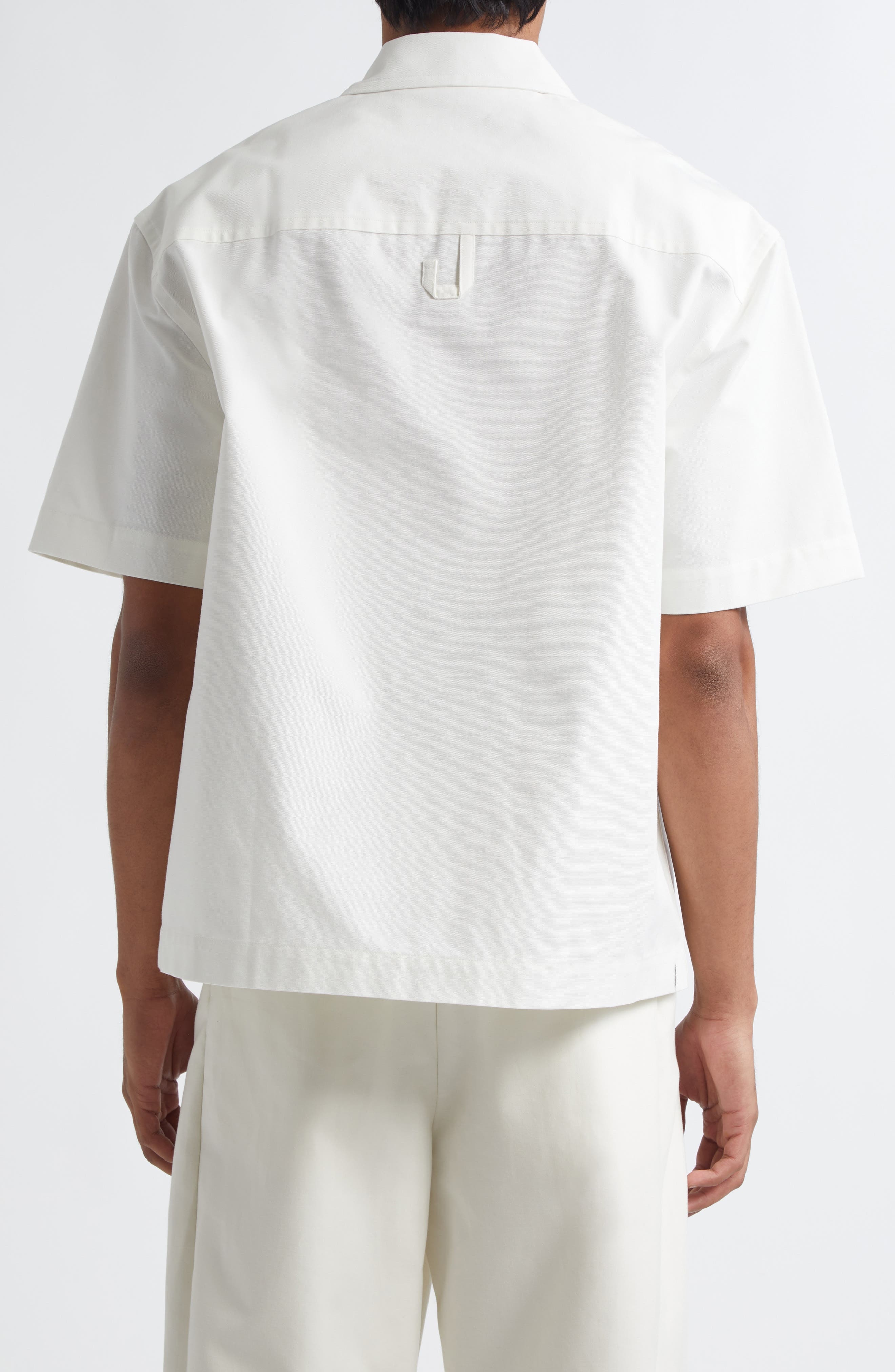 Jacquemus La Chemise Jean Button-Up Shirt in Print Painted Palmtrees W at Nordstrom - 3