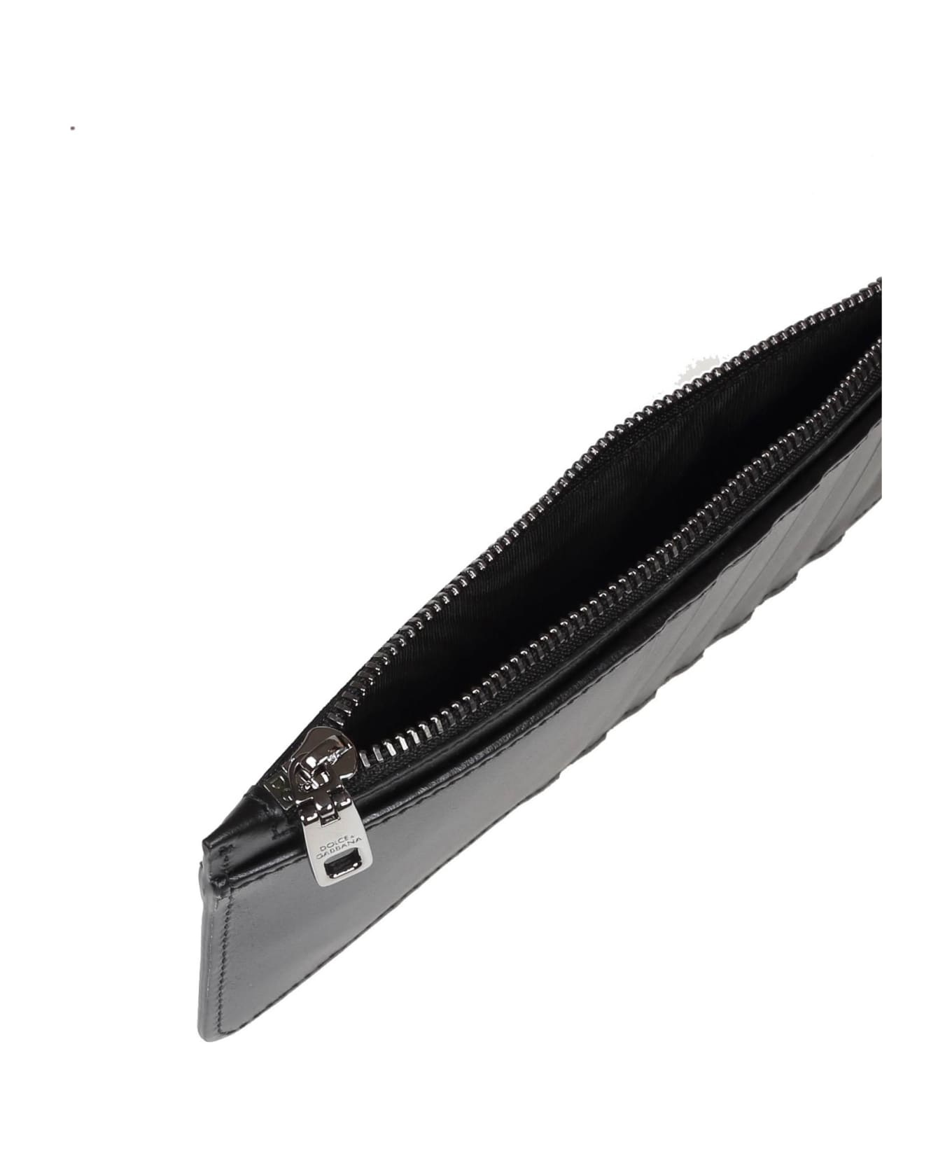 Calfskin Card Holder With Black Logo - 3