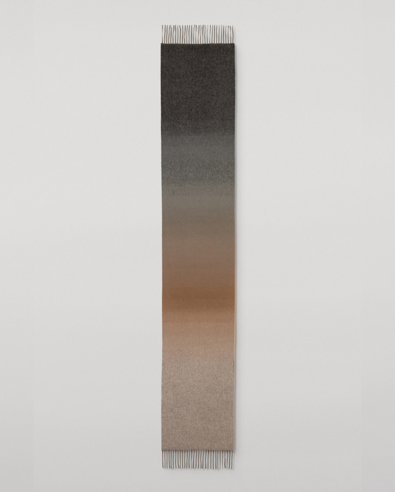 Umbra Ombré Brown Cashmere Scarf 3