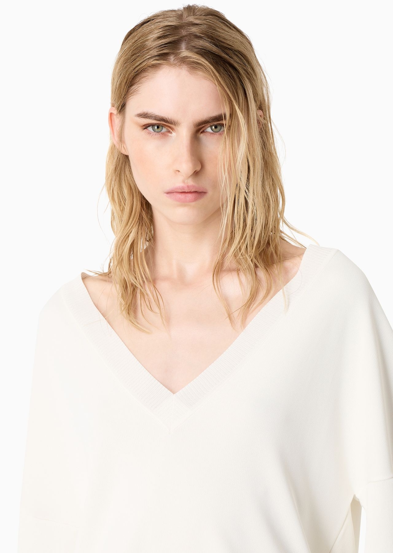 Viscose V-neck jumper - 5