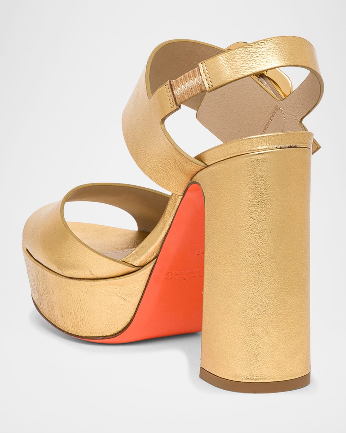 Bruxel Metallic Buckle Platform Sandals - 3