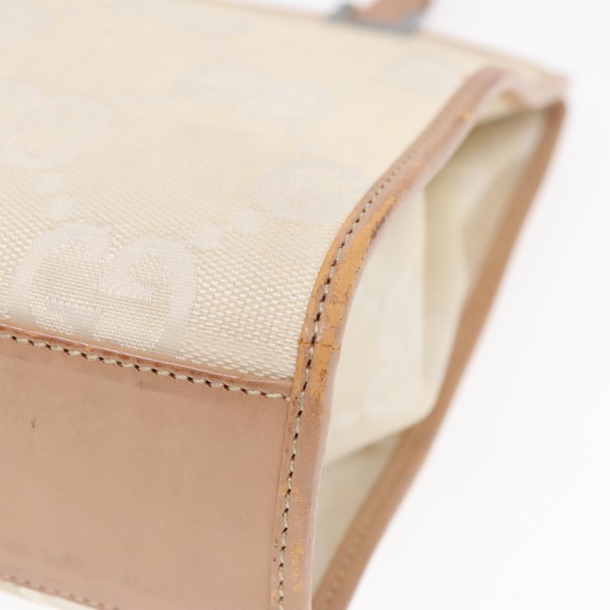 GUCCI GG Canvas Jackie Hand Bag White Beige - 10
