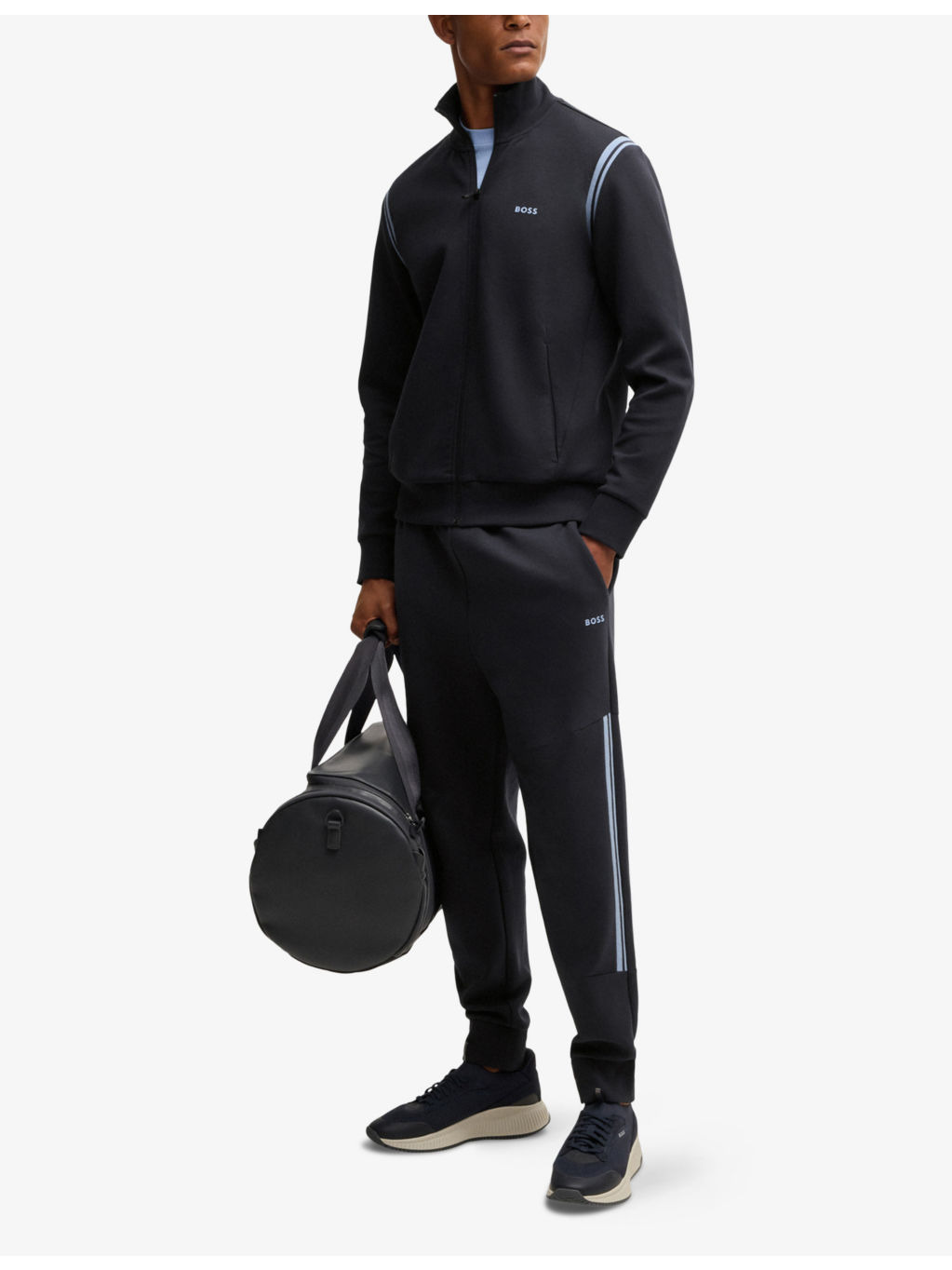 High-neck logo-print stretch-cotton sweatshirt - 2
