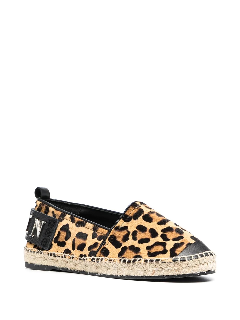 leopard-print slip-on espadrilles - 2