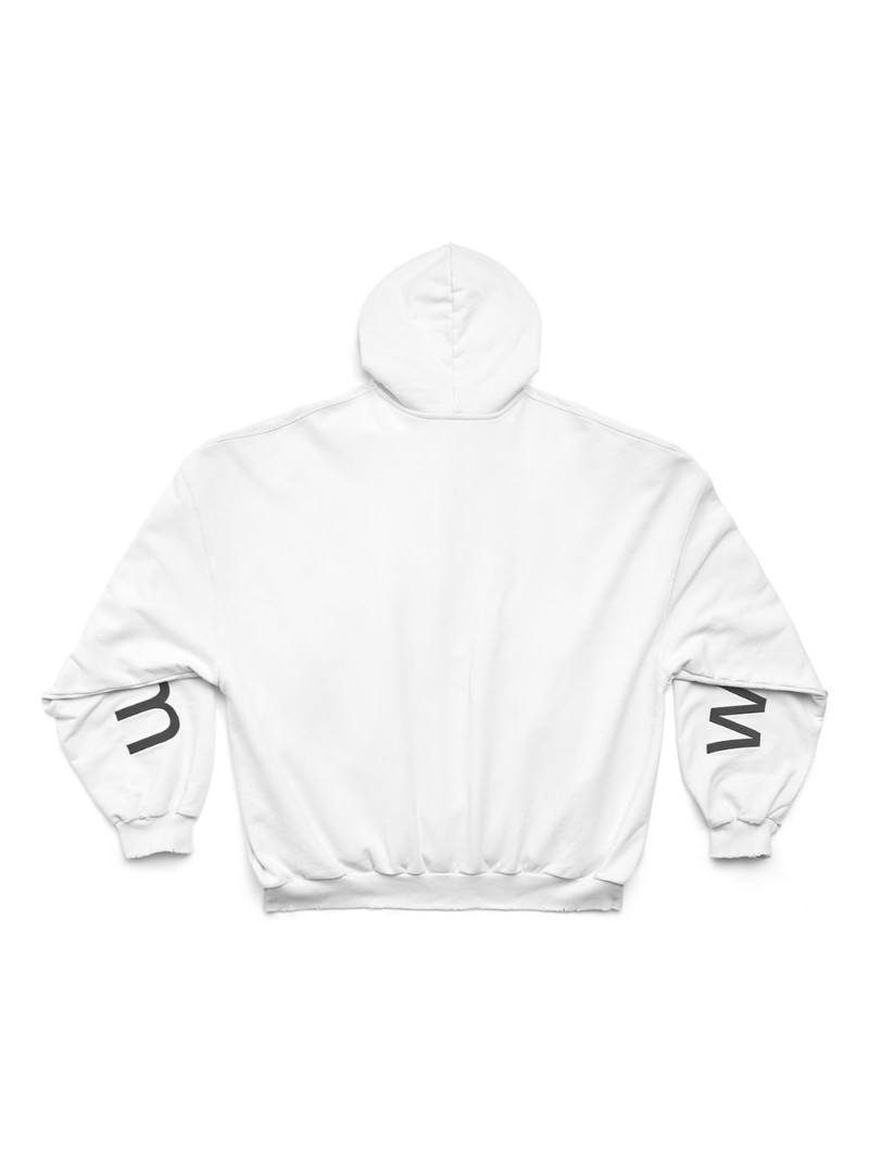 BALENCIAGA logo-print cotton hoodie outlook