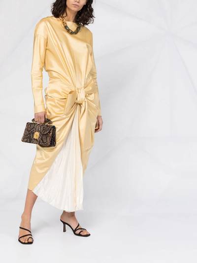 Marni bow-embellished draped dress outlook