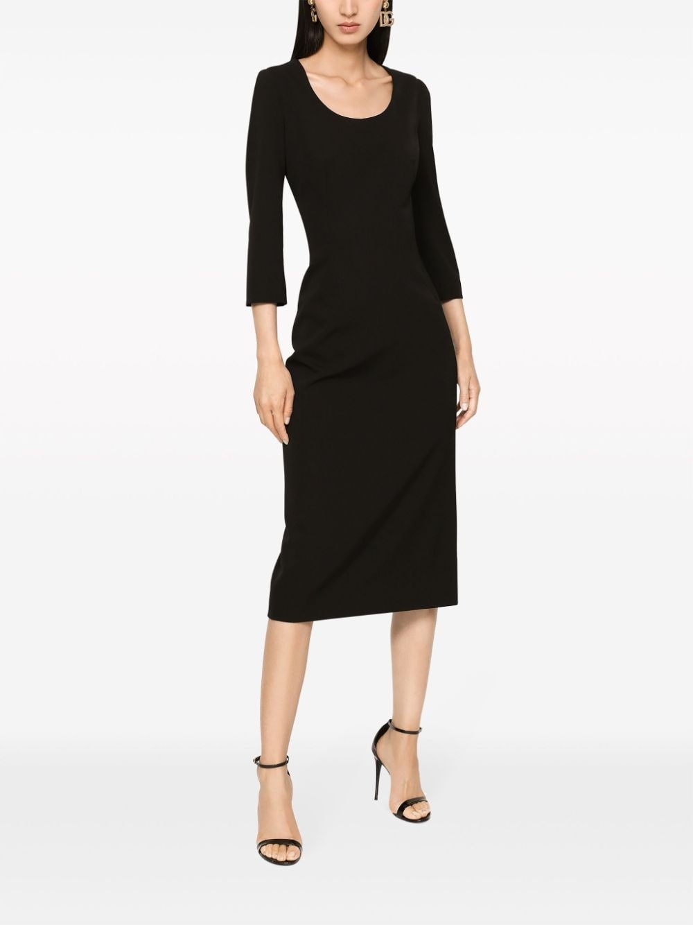 wool-blend midi dress - 2