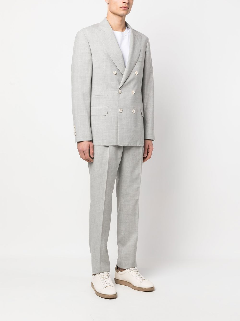 double-breasted two-piece suit - 3