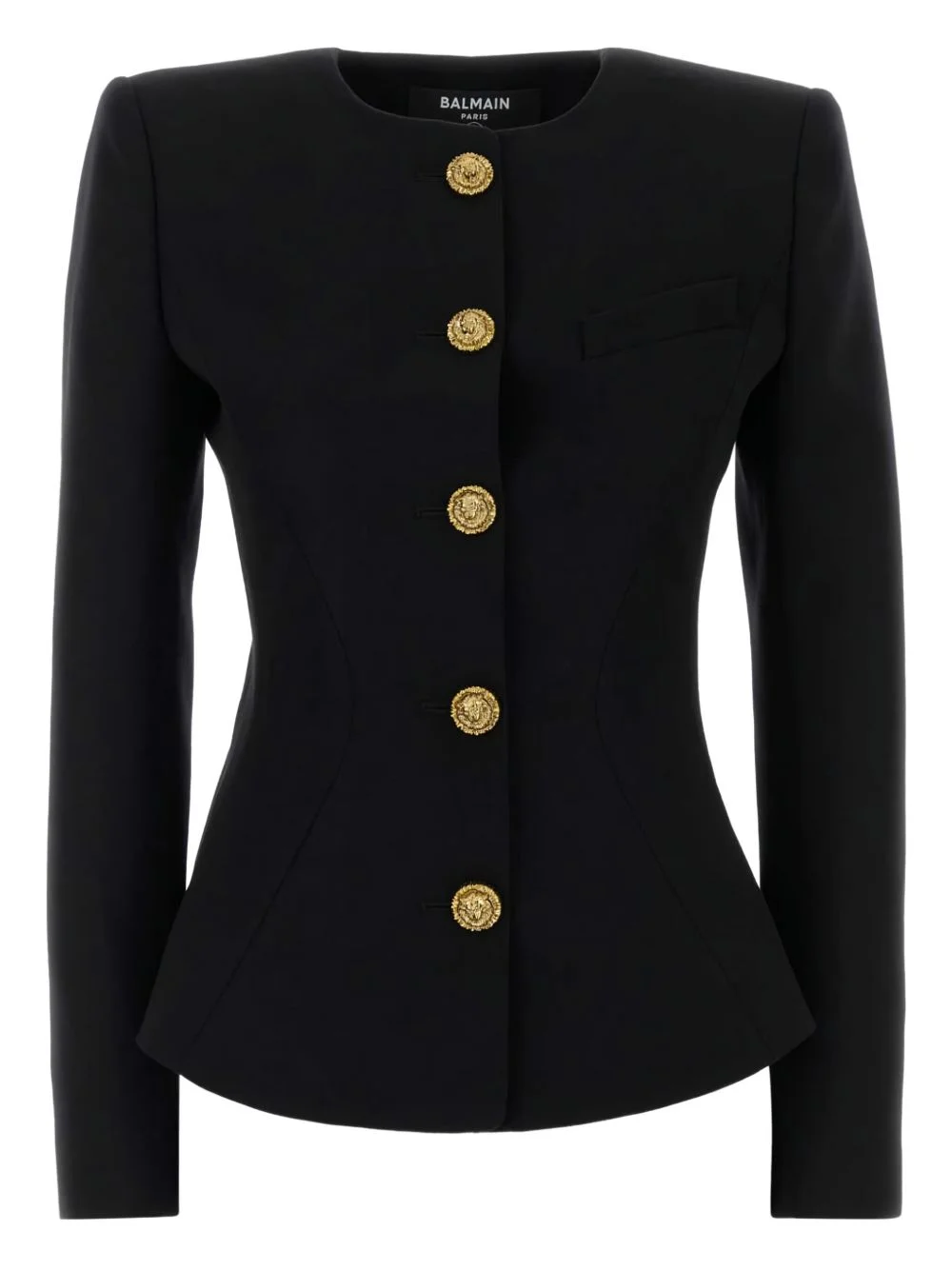 button wool blazer - 1