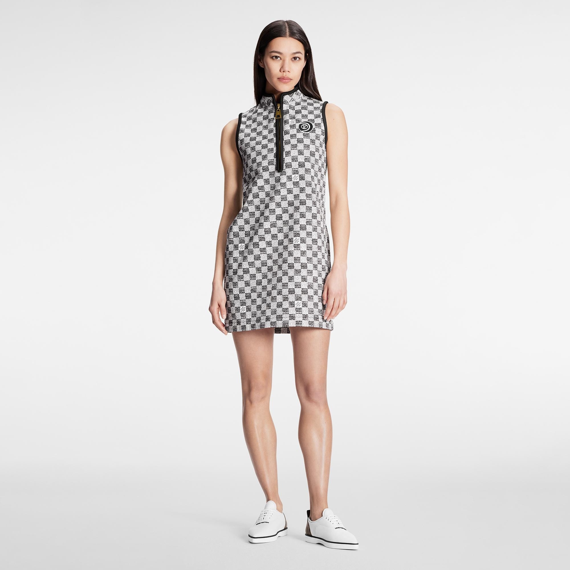 LV Match Damier Standing Collar Dress - 2