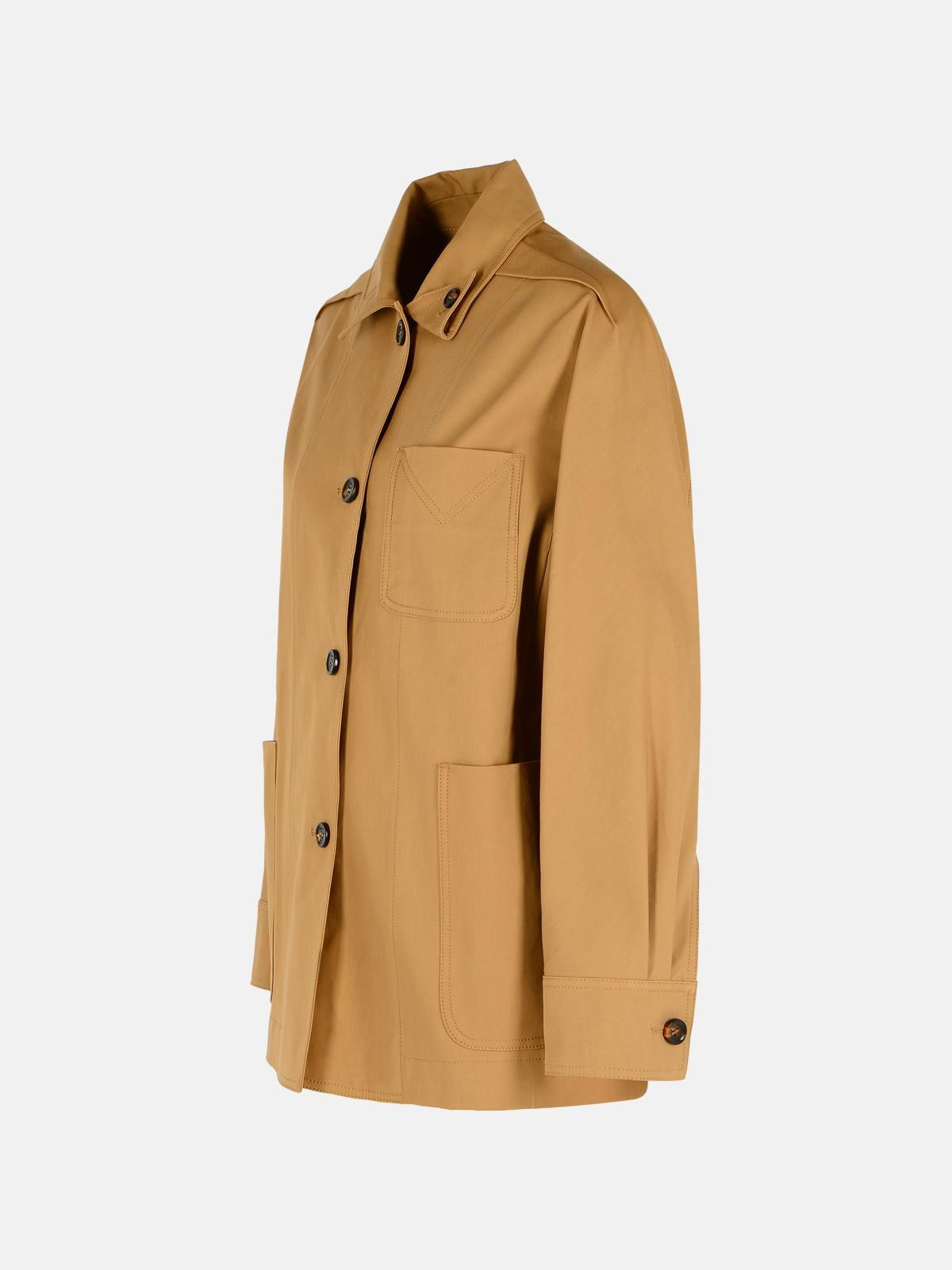 'MONETA' BROWN COTTON JACKET - 2