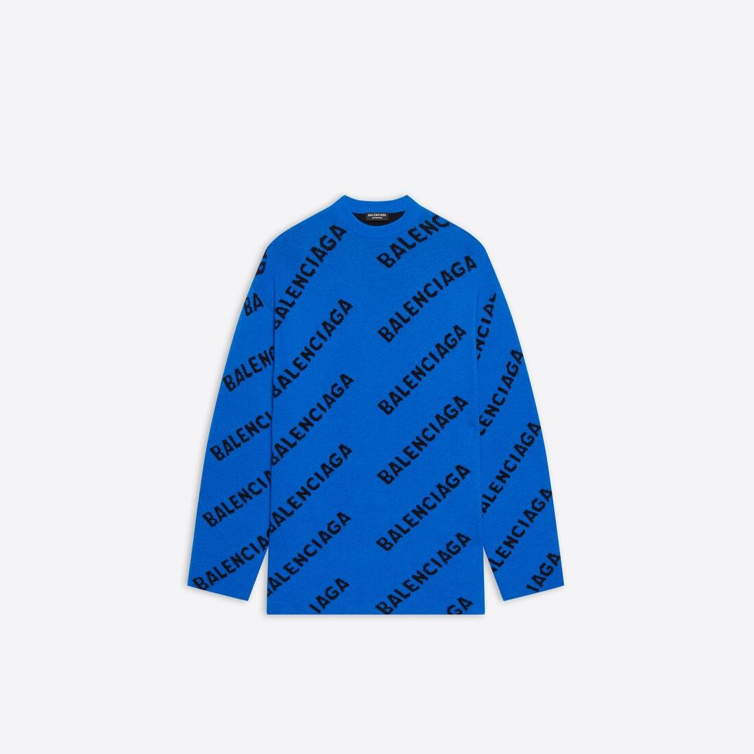 Men's Allover Logo Sweater in Blue - 1