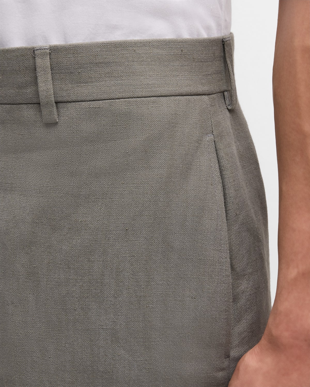 Men's Linen-Blend Shorts - 5
