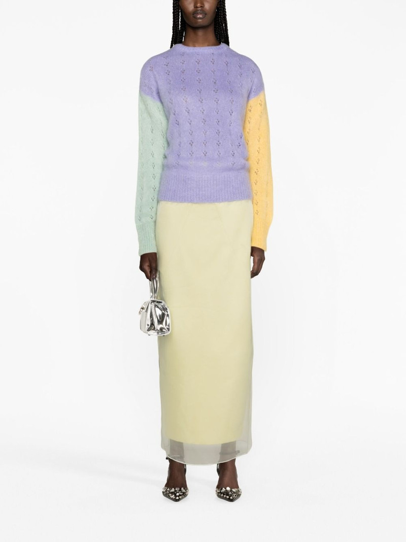 DSQUARED2 colour-block cable-knit jumper outlook