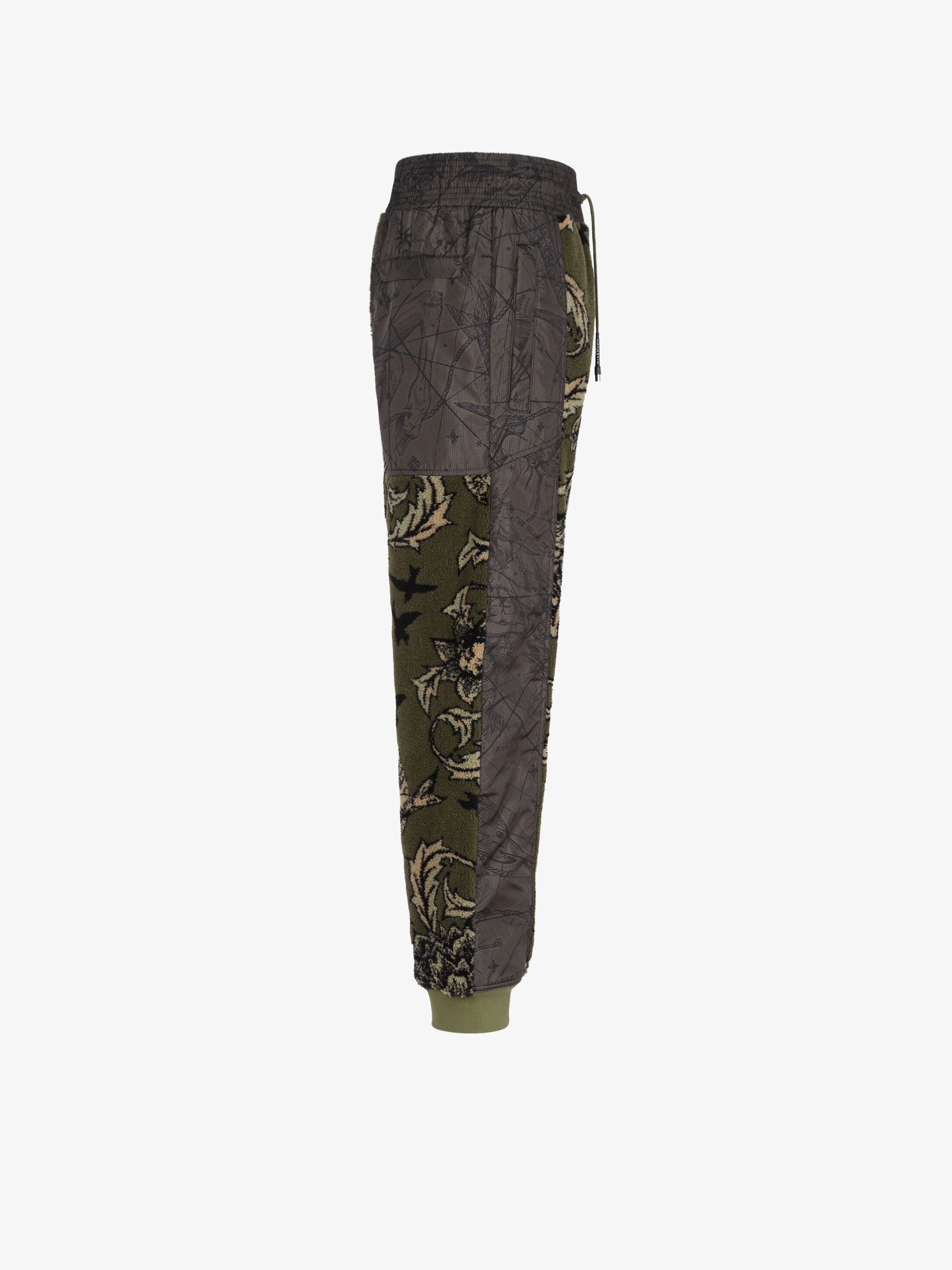 Jogger pants in floral pattern fleece and nylon - 6