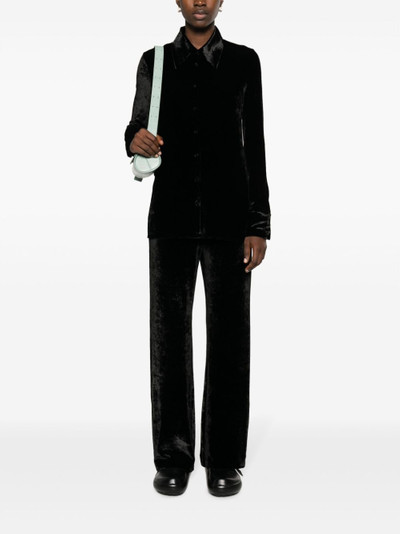 Jil Sander button-up velvet shirt outlook