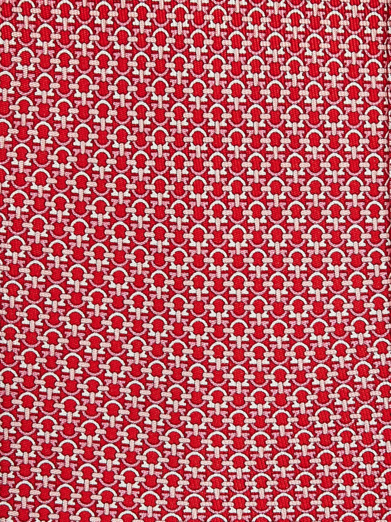 FERRAGAMO Gancini print silk tie outlook