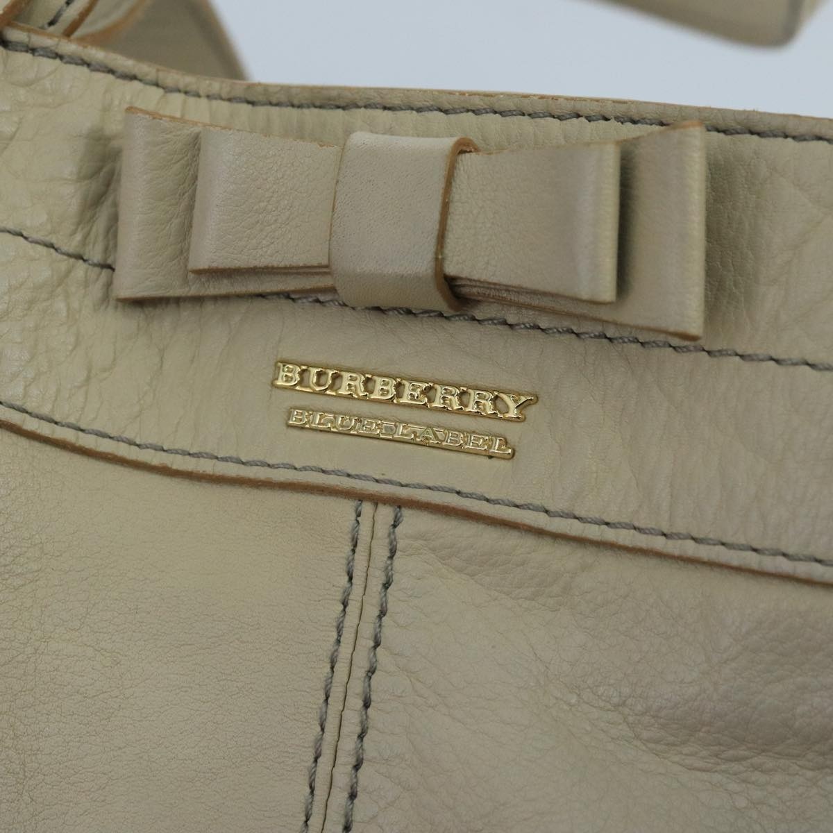 Burberry Tote Bag Leather White - 14