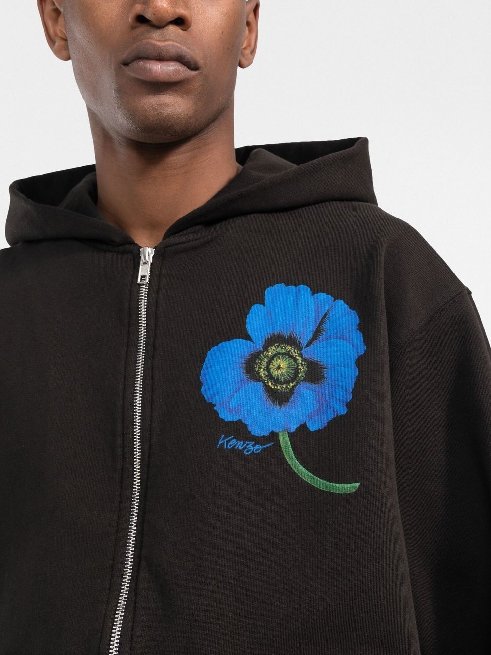 'Kenzo Poppy' graphic-print hoodie - 5