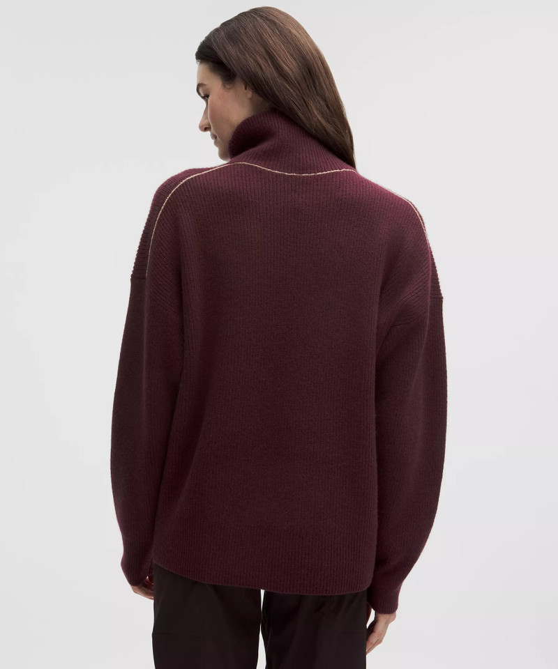 Oversized Cashmere Funnel-Neck Sweater 3