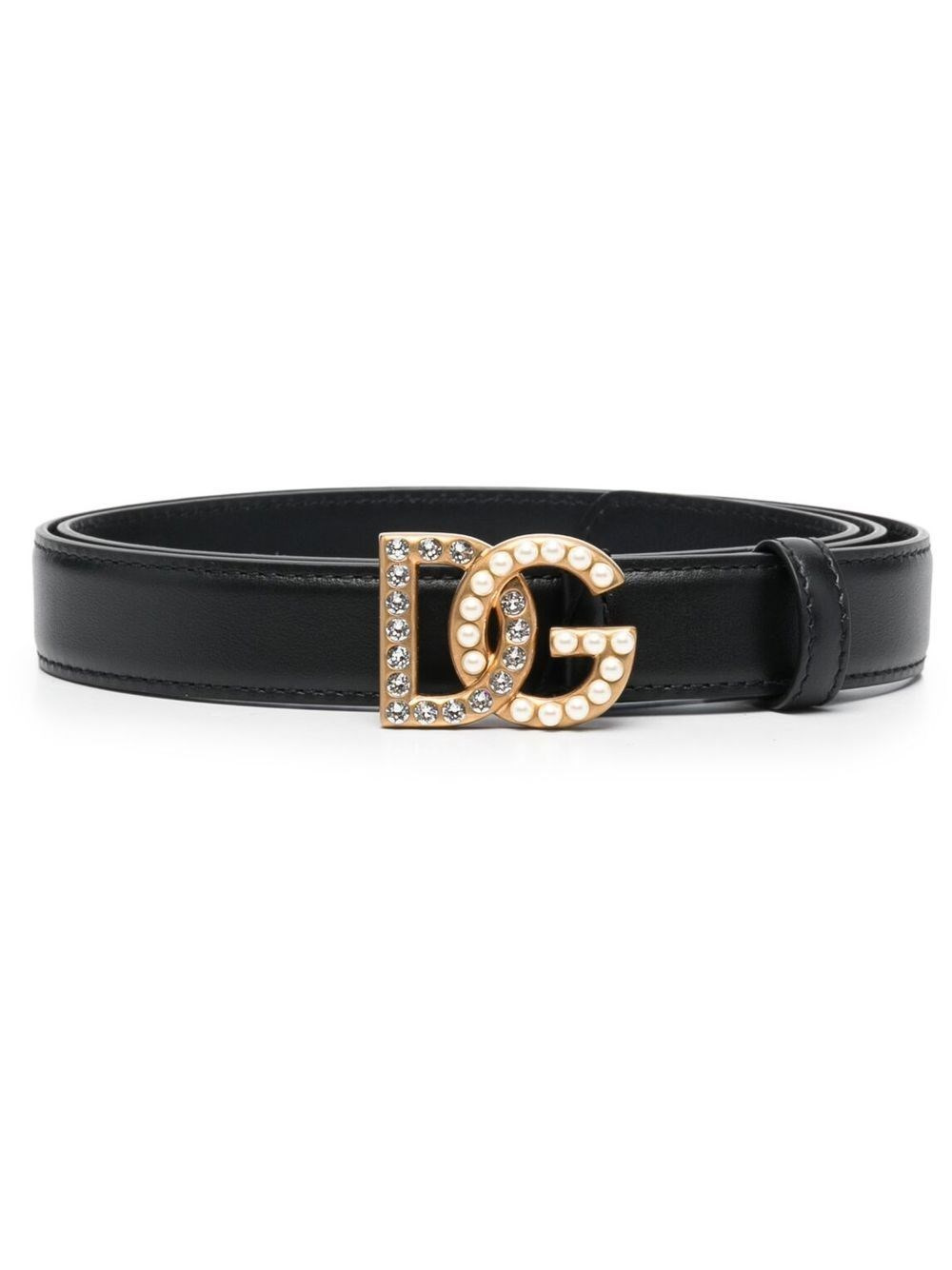DG Logo leather belt - 1
