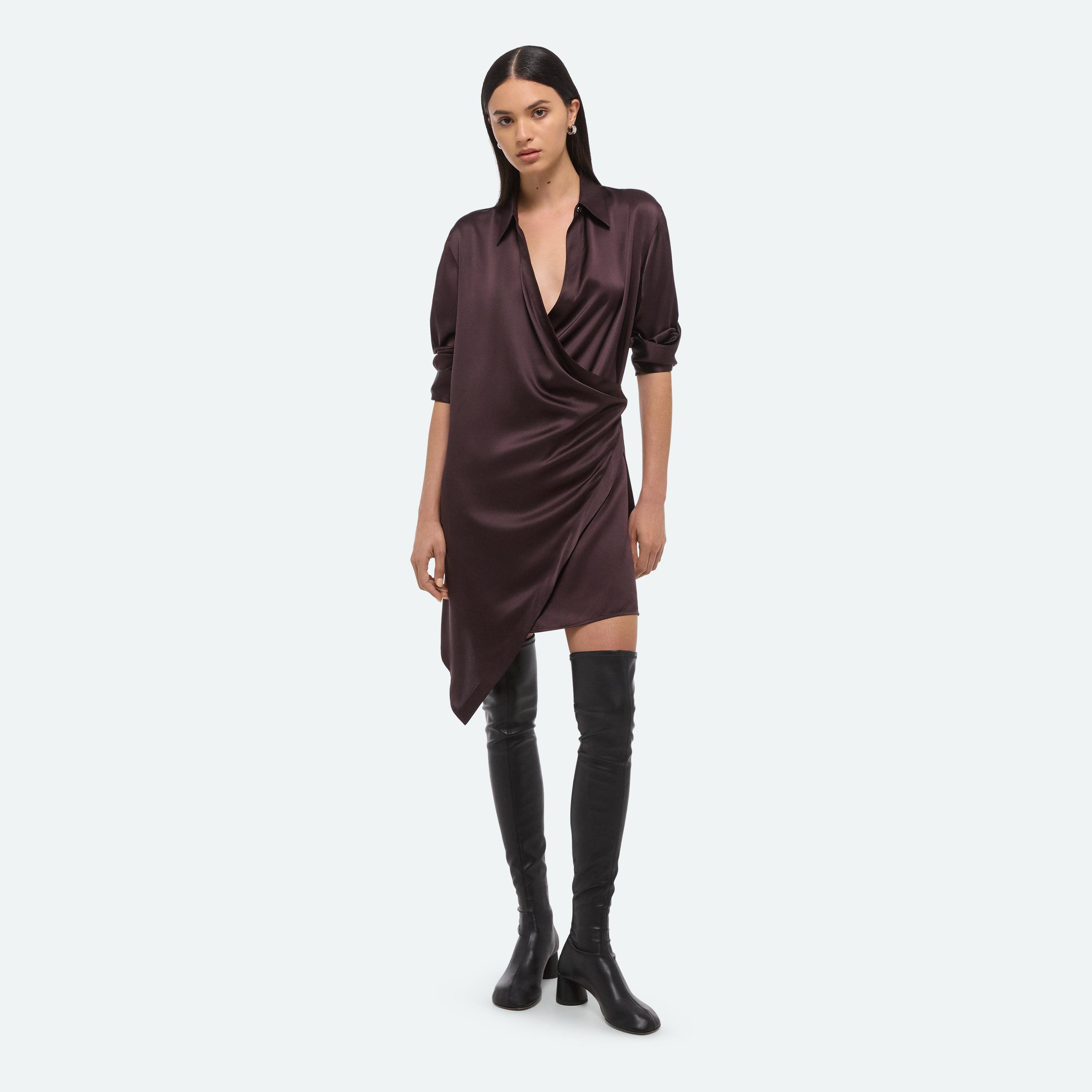 RELAXED WRAP SHIRT DRESS - 7