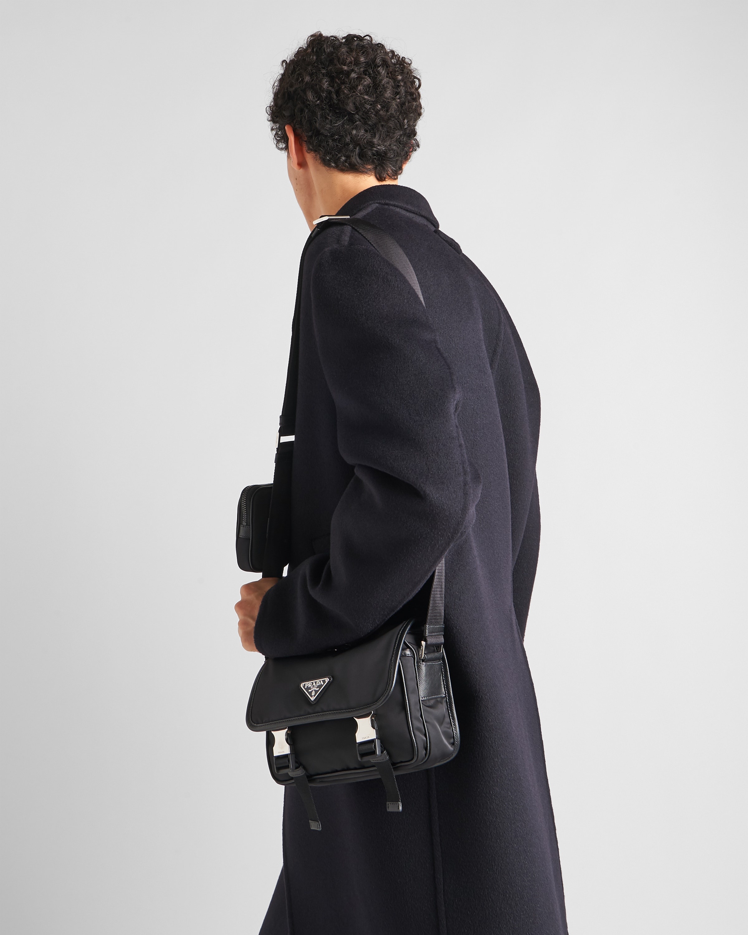 Re-Nylon and Saffiano leather shoulder bag - 2