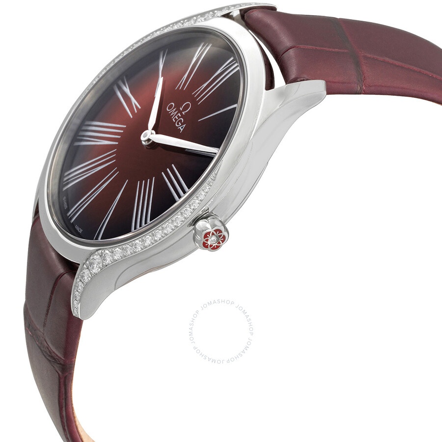 Omega De Ville Quartz Red Dial Ladies Watch 428.18.36.60.11.001 - 2
