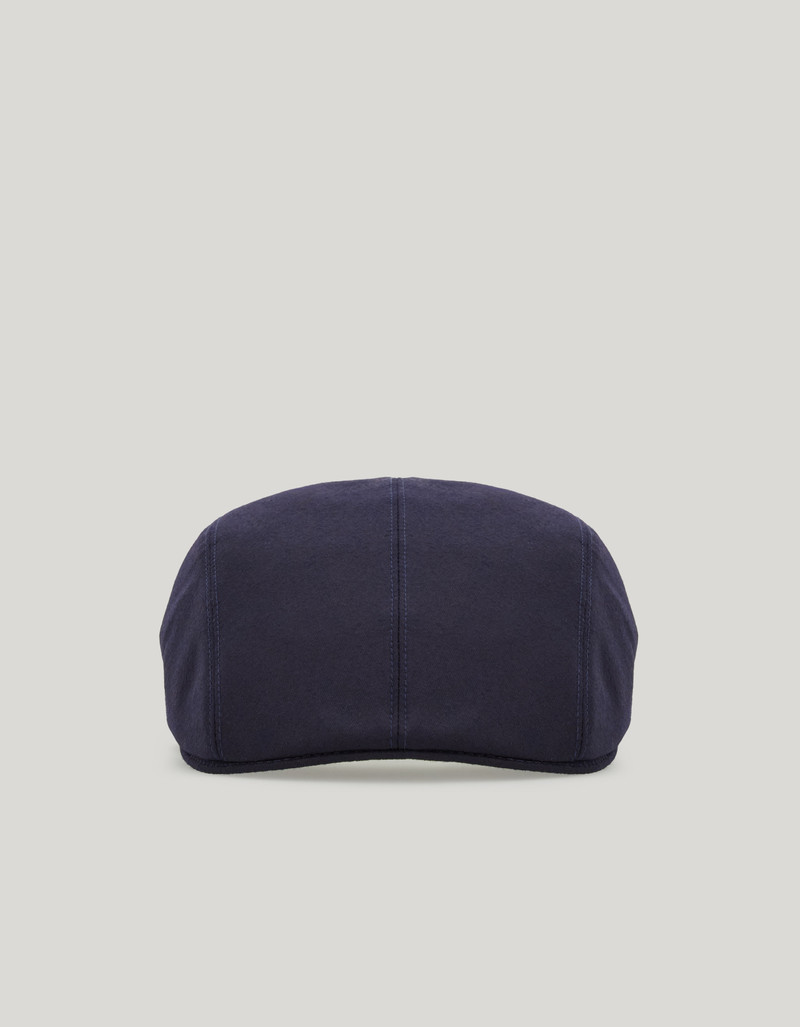 BLUE FLAT HAT WITH LEATHER TAG 5