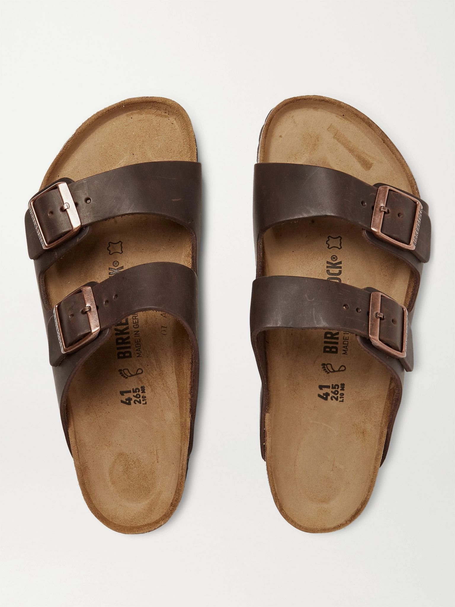 Arizona Oiled-Leather Sandals Dark brown - 7
