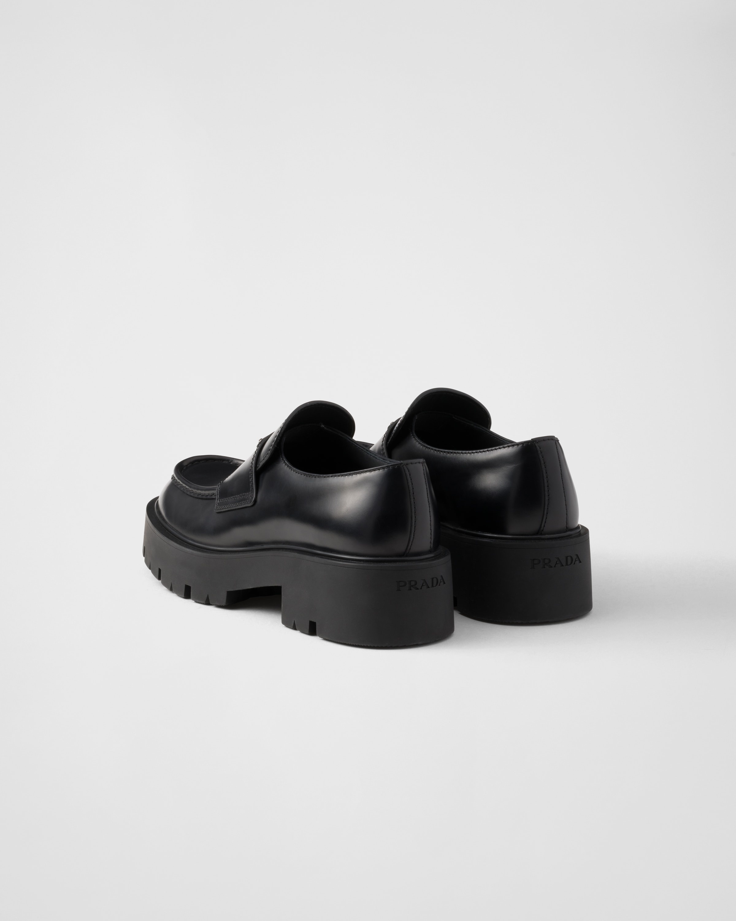 Brushed leather loafers - 4