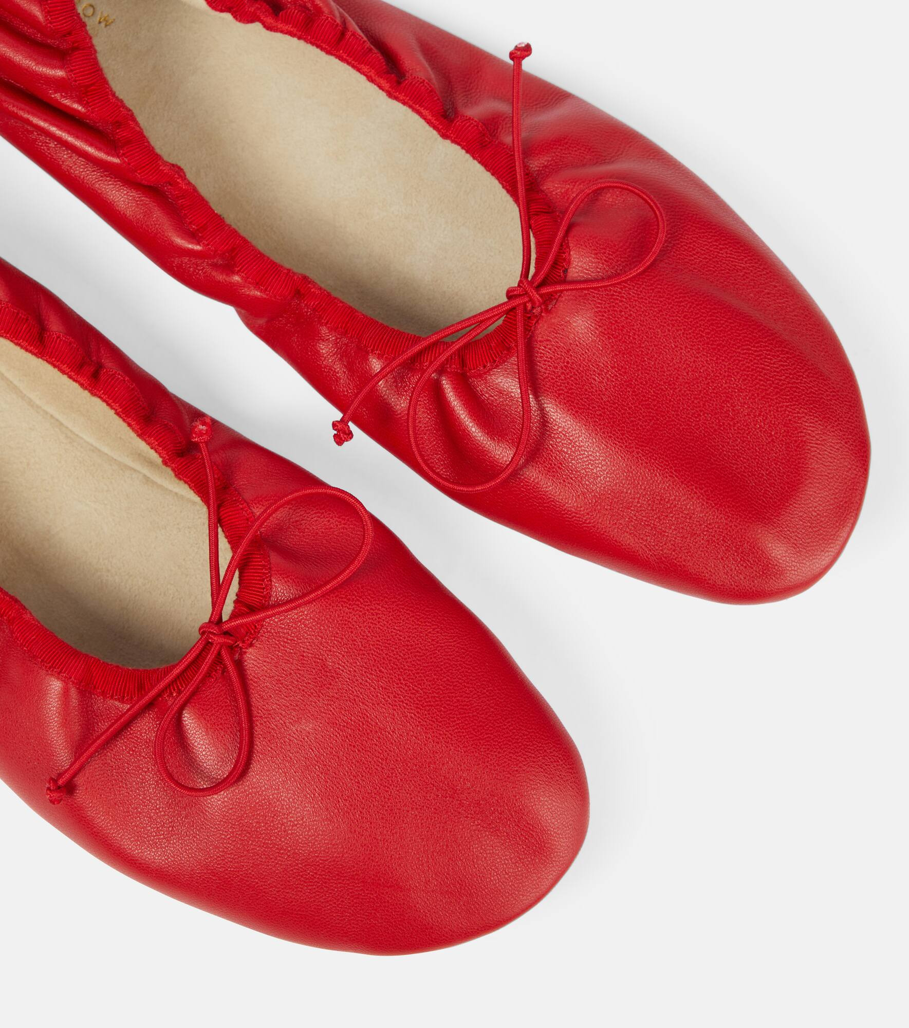 Round leather ballet flats - 5