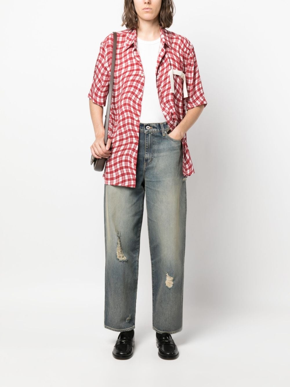 mid-rise tapered jeans - 2