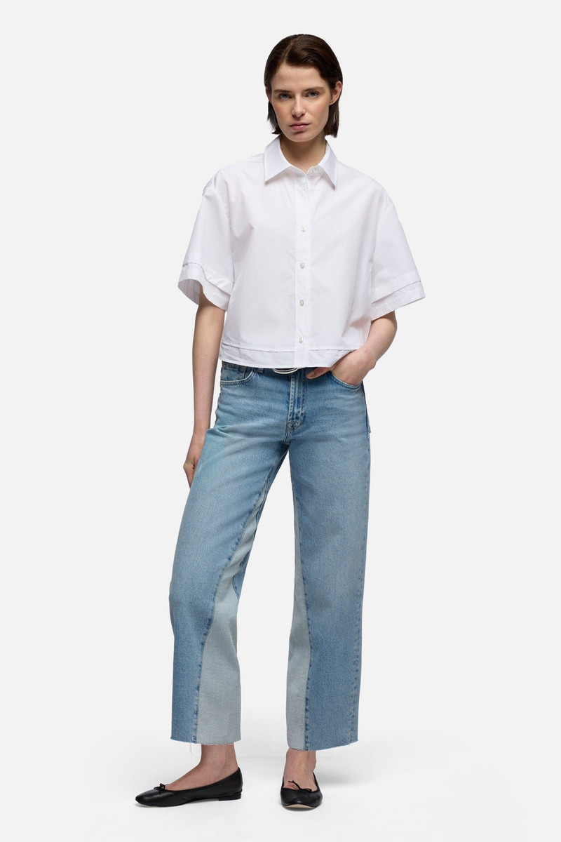 7 For All Mankind PANELED STOVEPIPE STRAIGHT ANKLE in MANKIND Seabreeze outlook