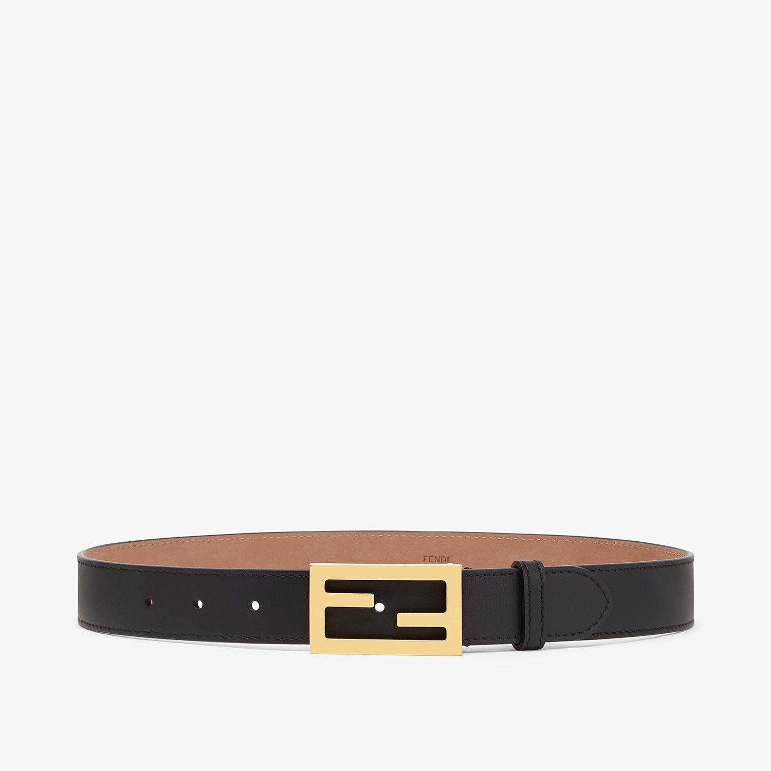 Black leather belt - 1