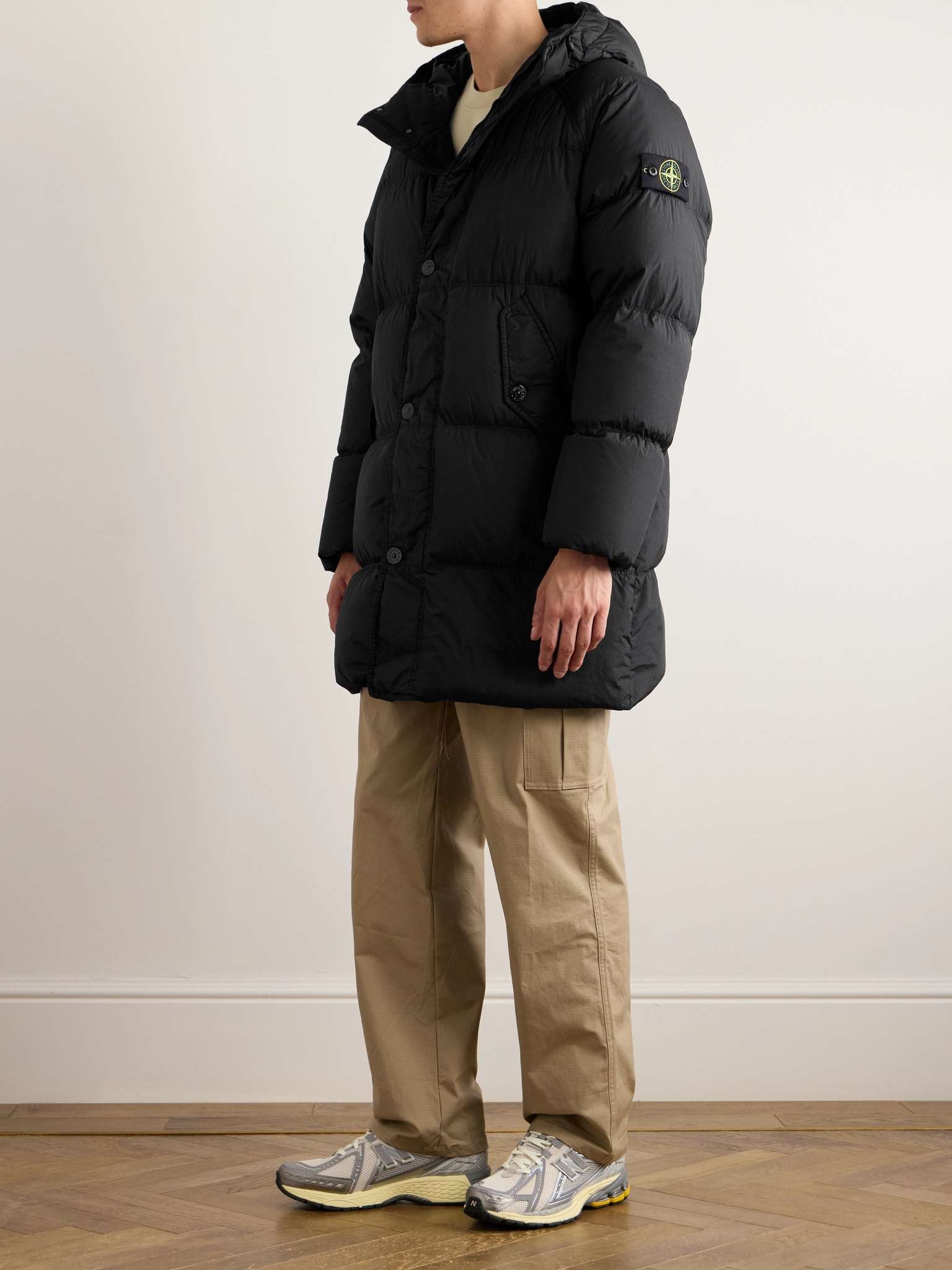 Logo-Appliquéd Padded Quilted Shell Down Coat - 2