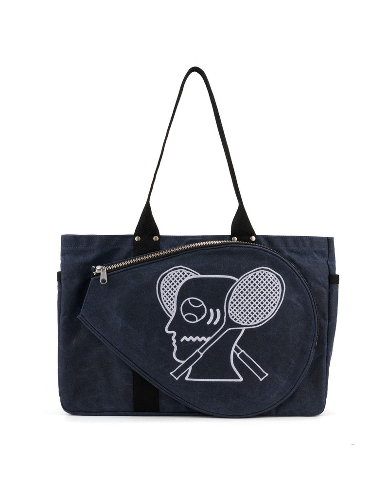 Brain Dead Equipment Waxed Canvas Tennis Tote - Navy 1