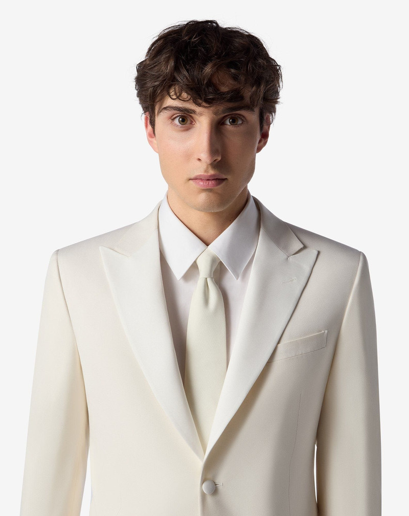 CORNELIANI White pure silk tie outlook