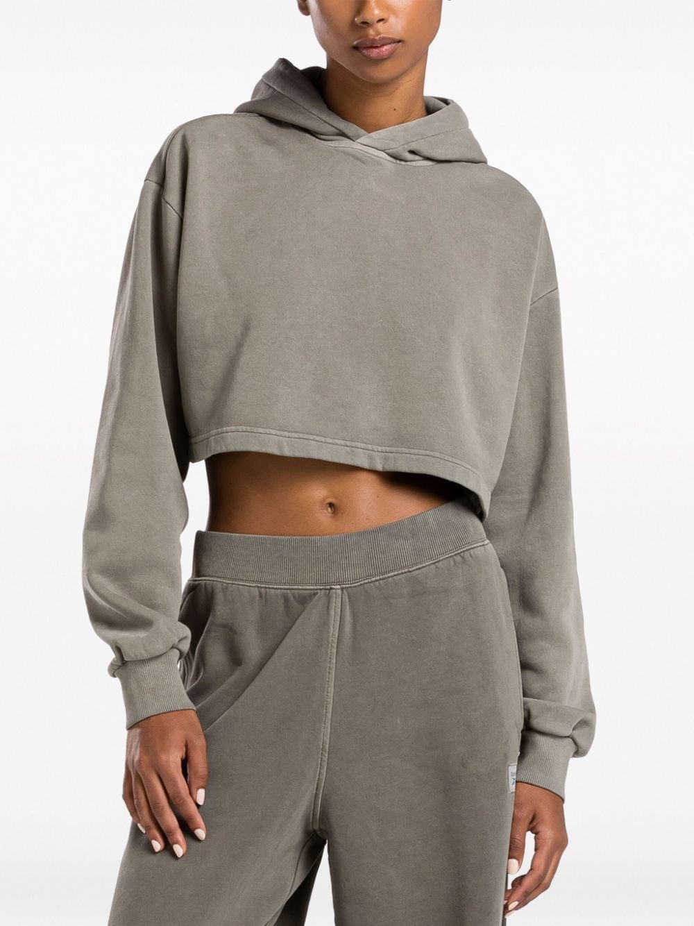 Classics drop-shoulder cropped hoodie - 3