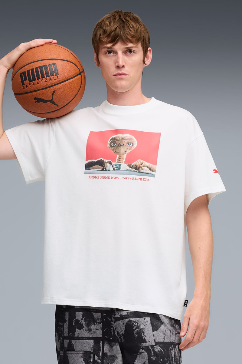 PUMA Hoops x E.T. Men's Phone Home Basketball Tee outlook