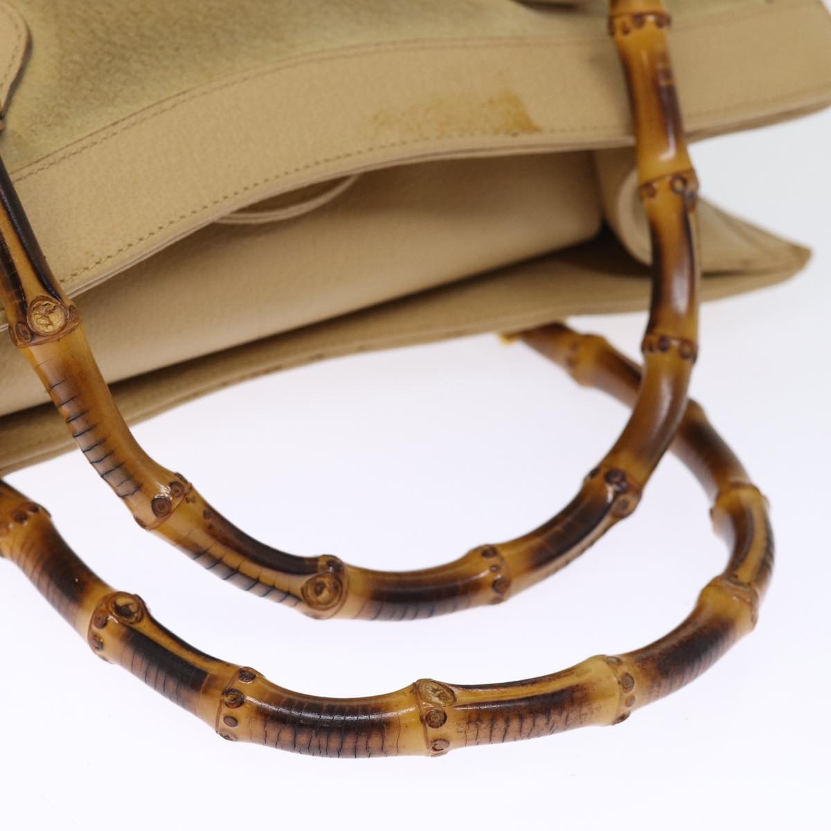 GUCCI Bamboo Hand Bag Suede Leather Beige 002 1186 002 1186 - 7