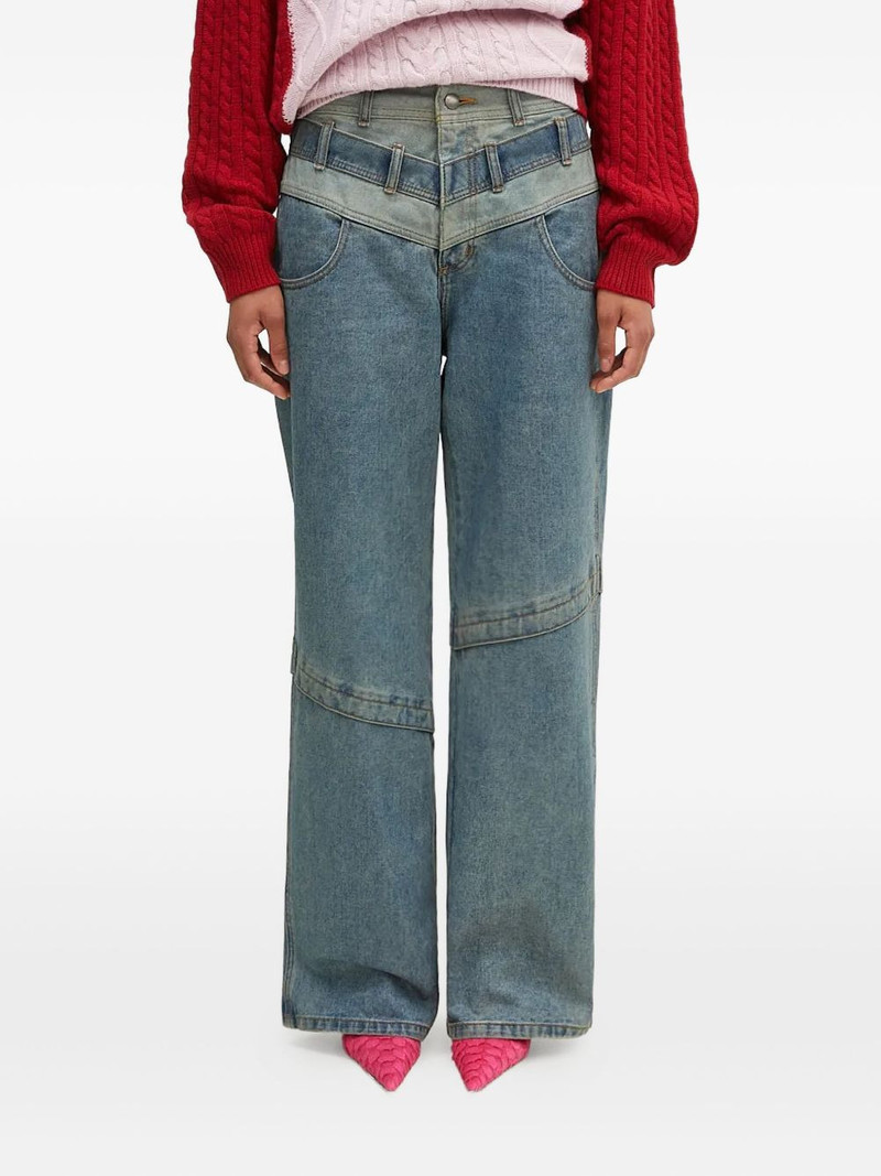 apa740m layered panelled pocket wide jeans 1