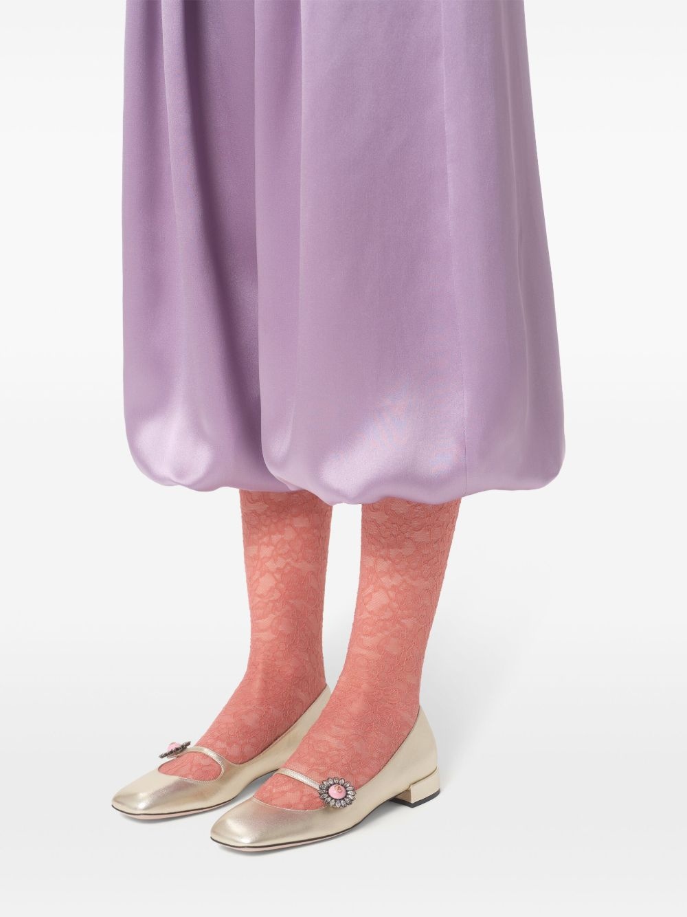 floral appliqué ballerina shoes - 7