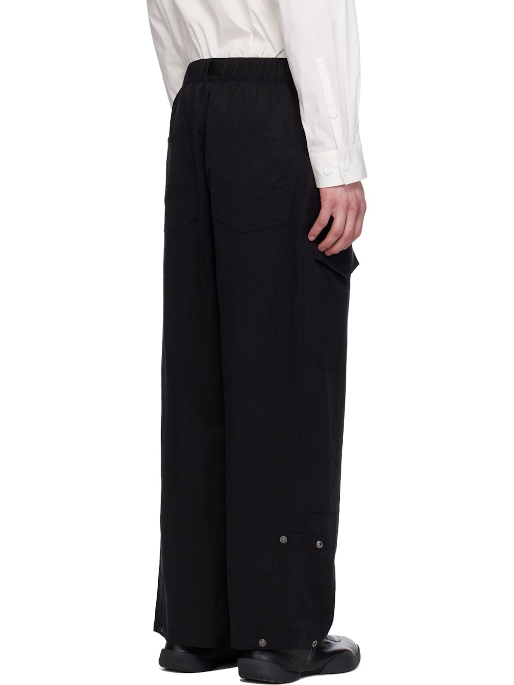 Black Twill Cargo Pants - 3