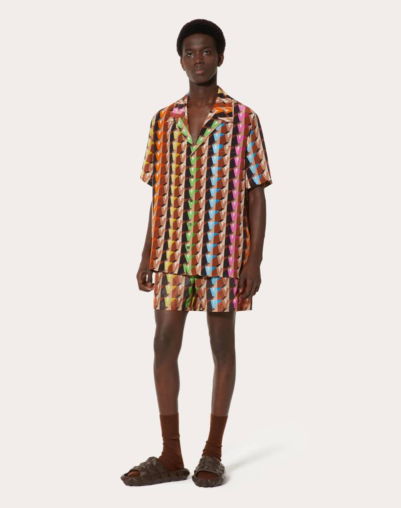 Valentino 3DREAM VALENTINO PRINT NYLON SWIMSUIT outlook