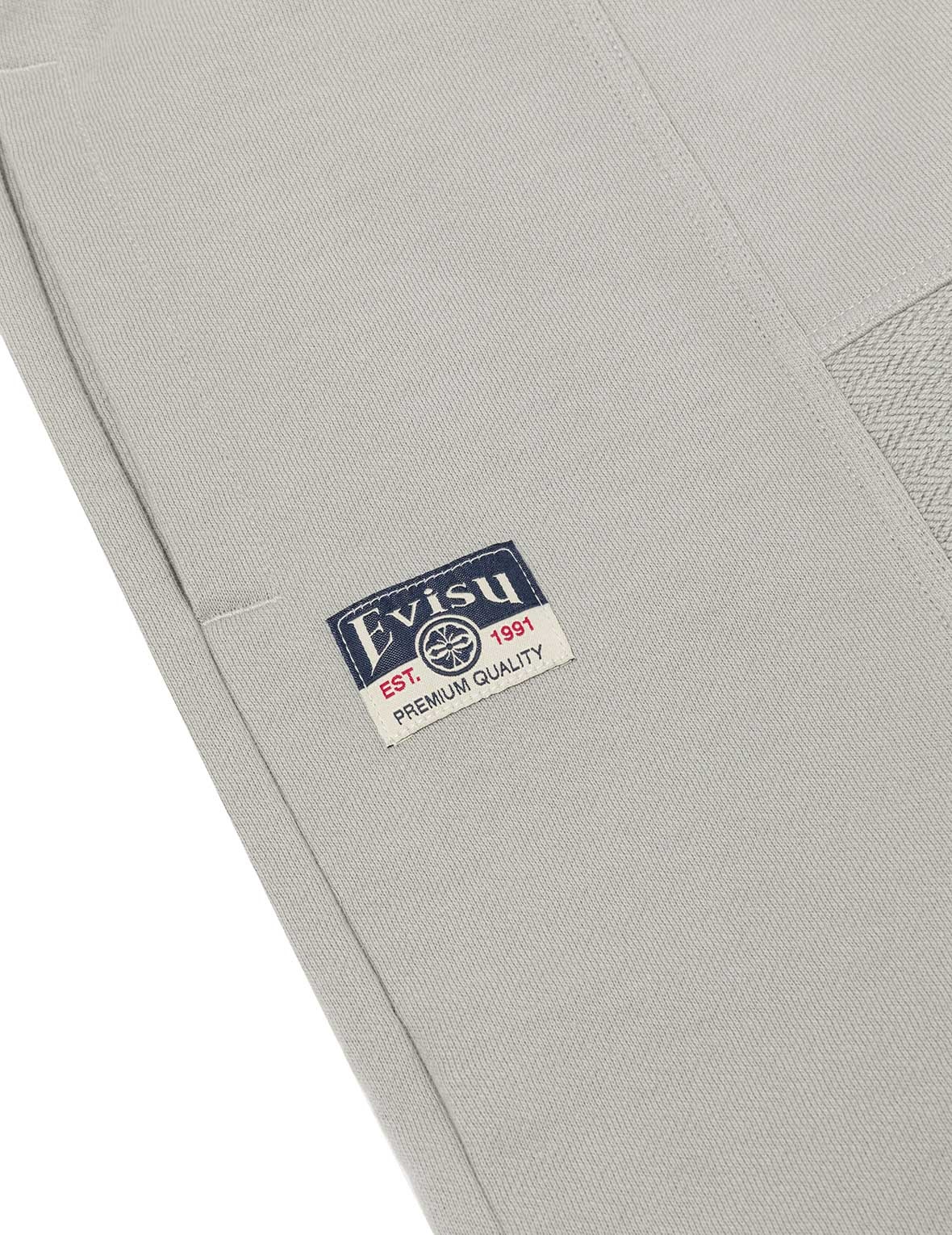 Kamon Appliqué and Fabric Blocking Fashion Fit Sweatpants - 8