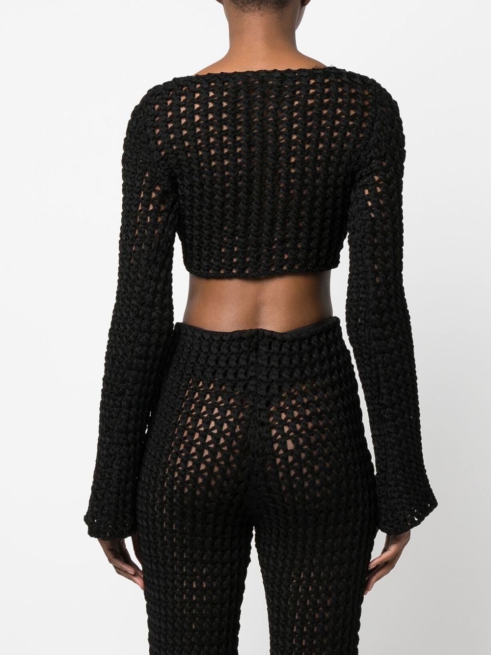 open-knit cropped top - 4