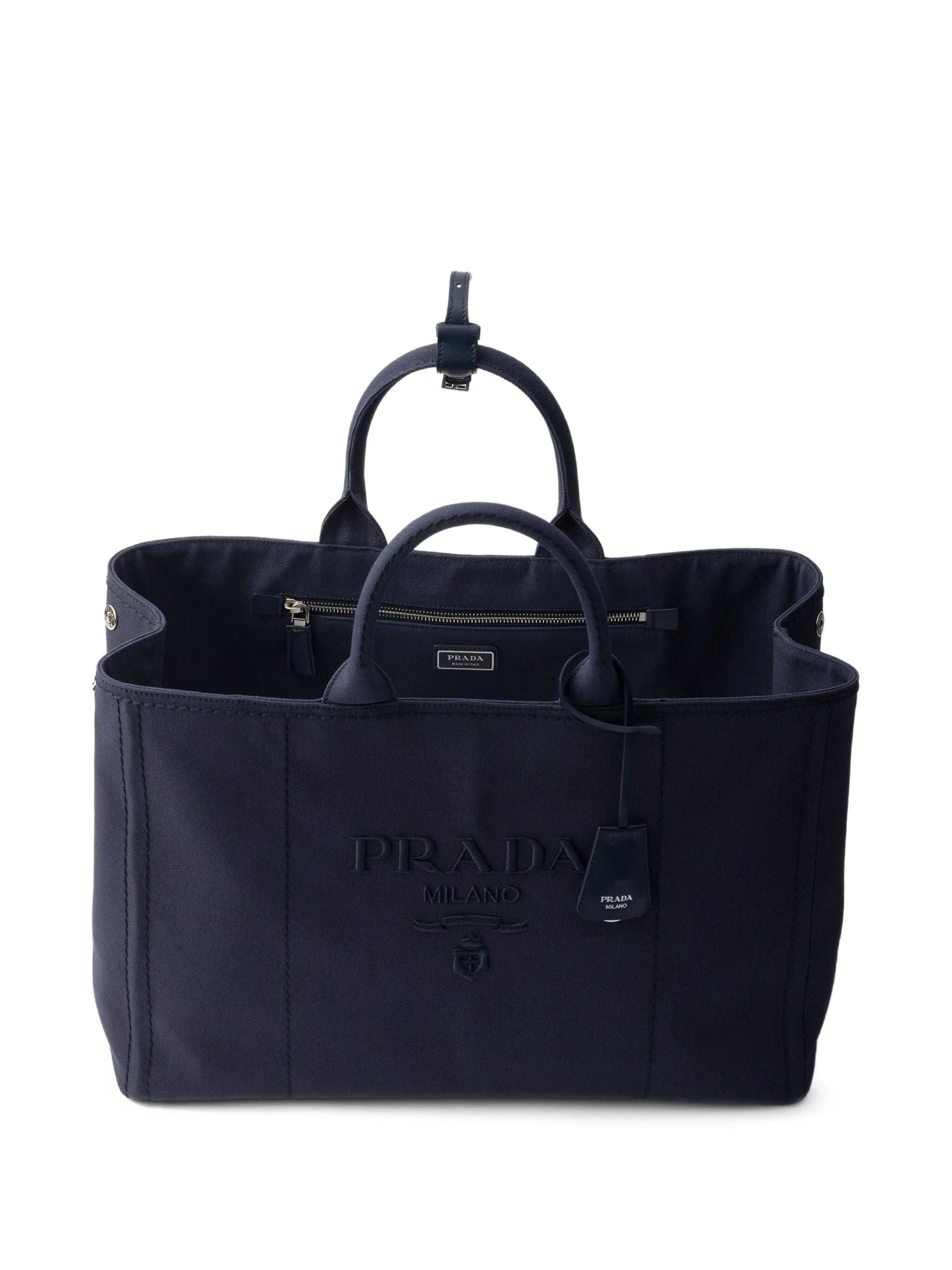 Prada Logo-embossed Tote Bag - 6