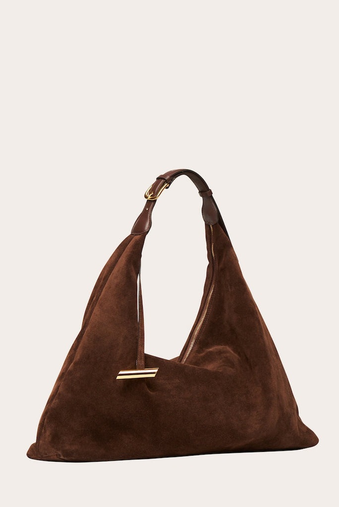 PILLOW HOBO SUEDE DARK BROWN - 3