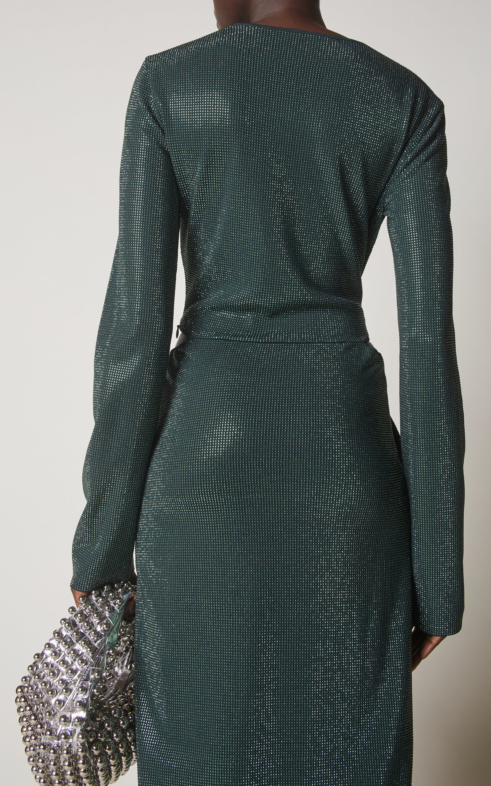 Hotfix Cutout Midi Dress green - 4